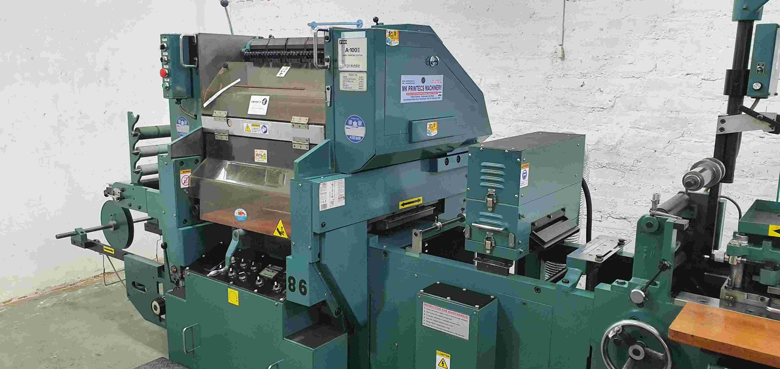 FSK DELTA A- 100  | JAPANESE SEMI ROTARY LABEL PRINTING MACHINE SUPPLIER | MK PRINTECS MACHINERY | +91 9842985143 | www.mkprintecs.com | sales@mkprintecs.in