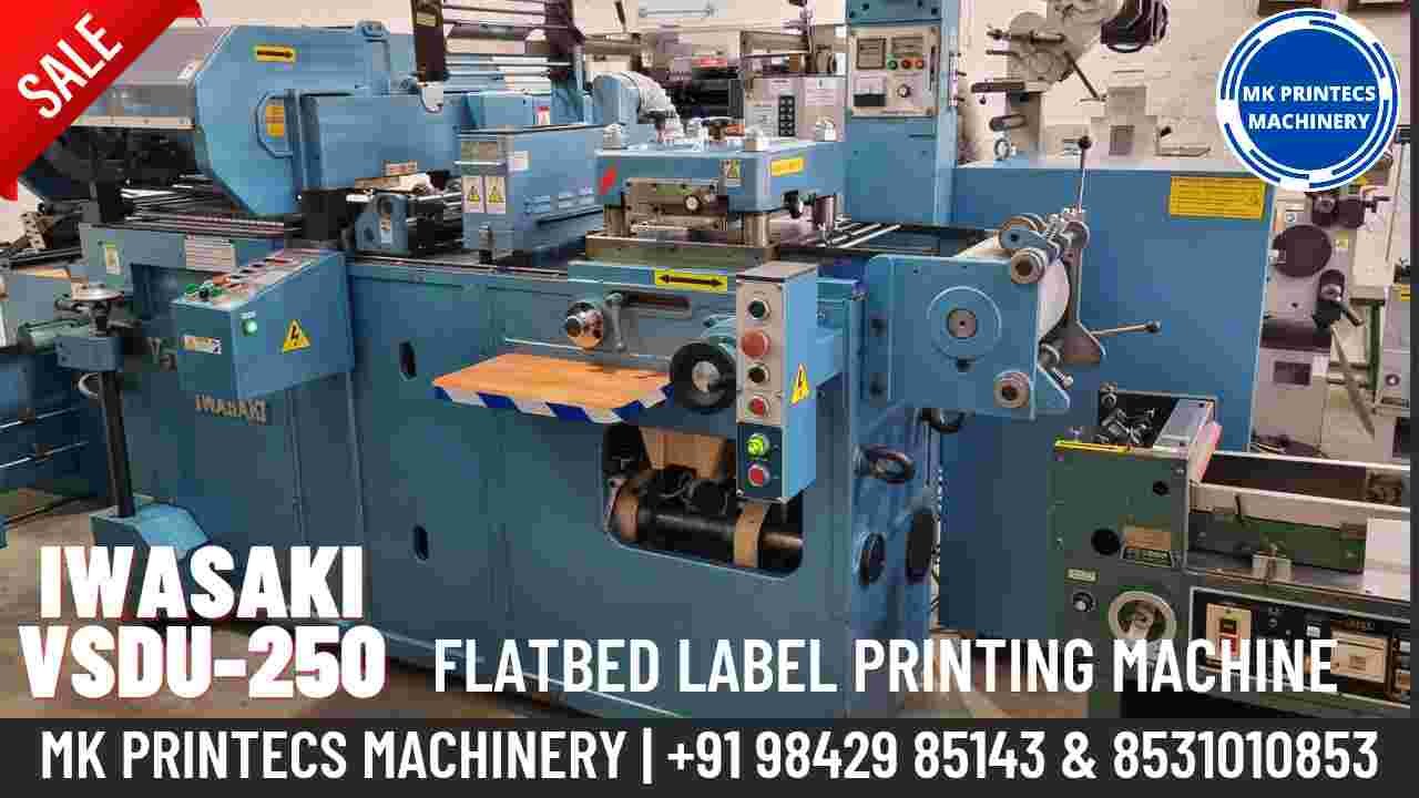 IWASAKI VSDU 250 FOR SALE | FOUR COLOUR JAPANESE FLATBED LABEL PRINTING MACHINE | MK PRINTECS MACHINERY