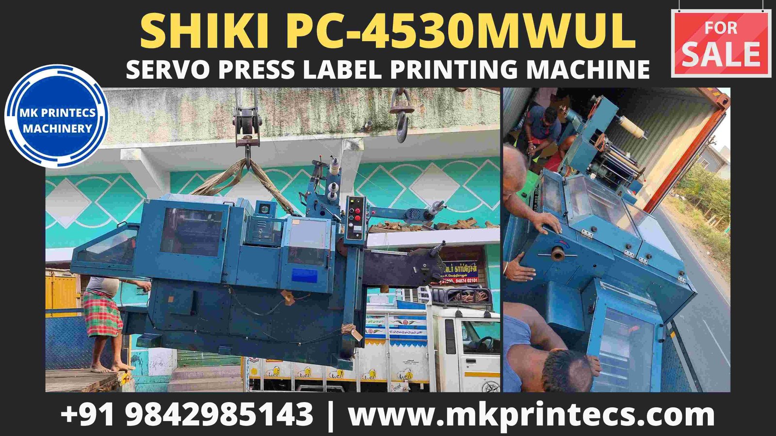 SHIKI PC-4530MWUL SERVO PRESS JAPANESE FLATBED LABEL PRINTING MACHINE FOR SALE | MK PRINTECS MACHINERY