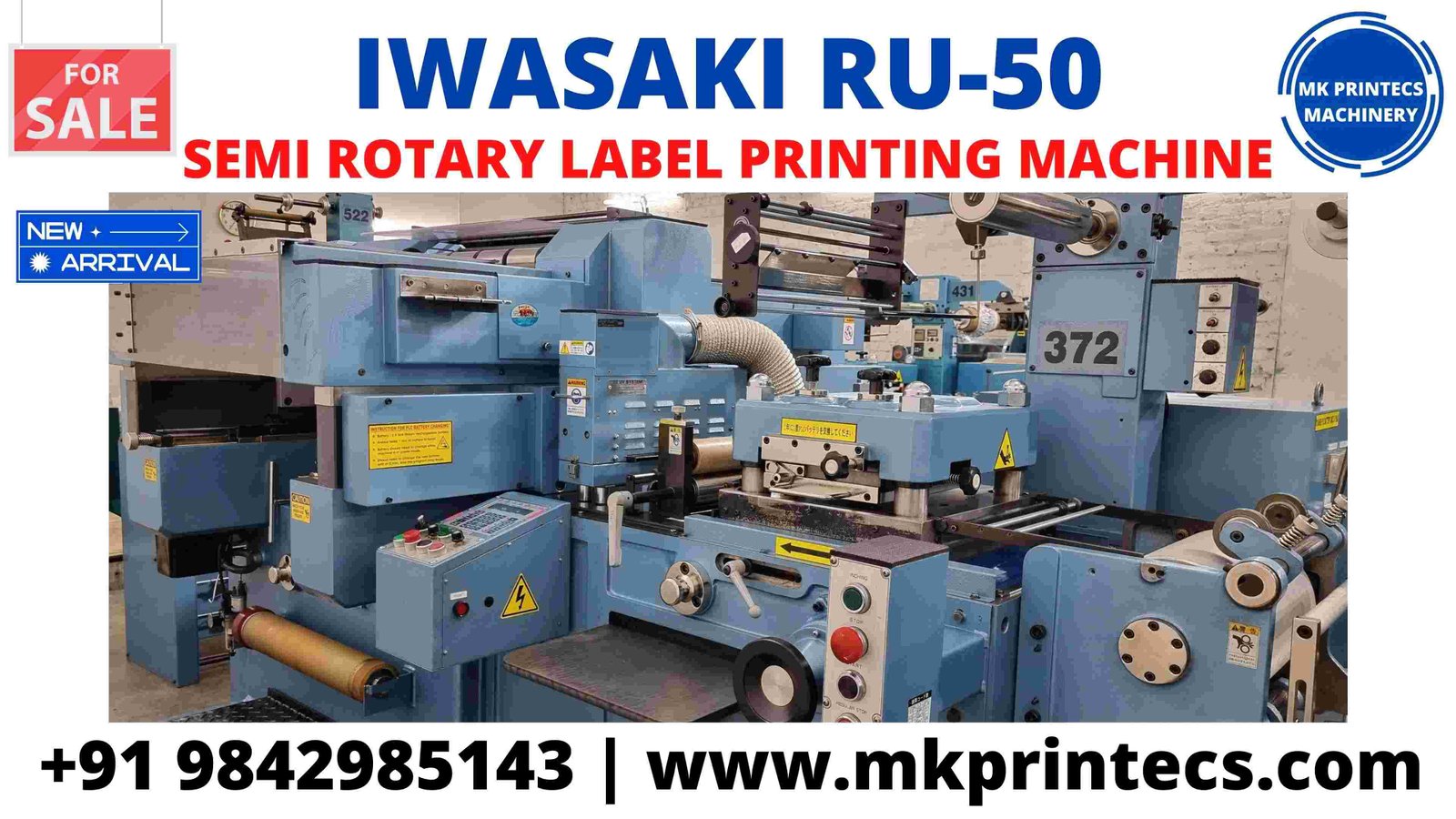 IWASAKI RU 50 SEMI ROTARY LABEL PRINTING MACHINE FOR SALE | MK PRINTECS MACHINERY
